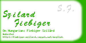 szilard fiebiger business card